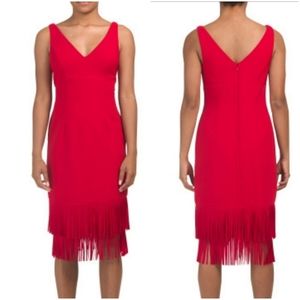 NWT Adriana Papell Fringe Dress